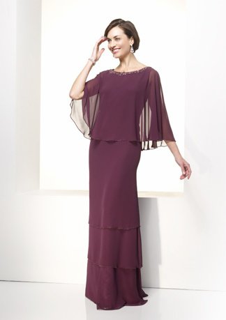 Darius Cordell - Tiered Mother of Bride Dresses with shawl cover up