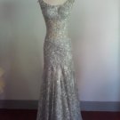 Darius Cordell Cap Sleeve Evening Dresses, Silver Pageant Gowns