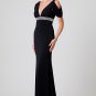 GA#862496 x - Black Evening Dresses, Short Sleeve Formal Gowns