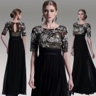 Darius Cordell #F30968 - Short Sleeve Black Lace Mother of Bride Gowns