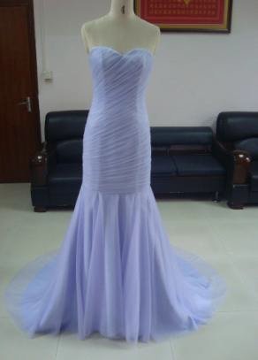 #LE1084 Light Purple Evening Dresses, Pastel Chiffon Formal Gowns