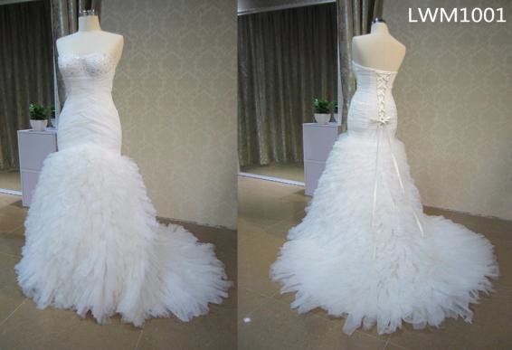 #LWM1001 - Strapless Fit-and-Flare Plus Size Wedding Dresses