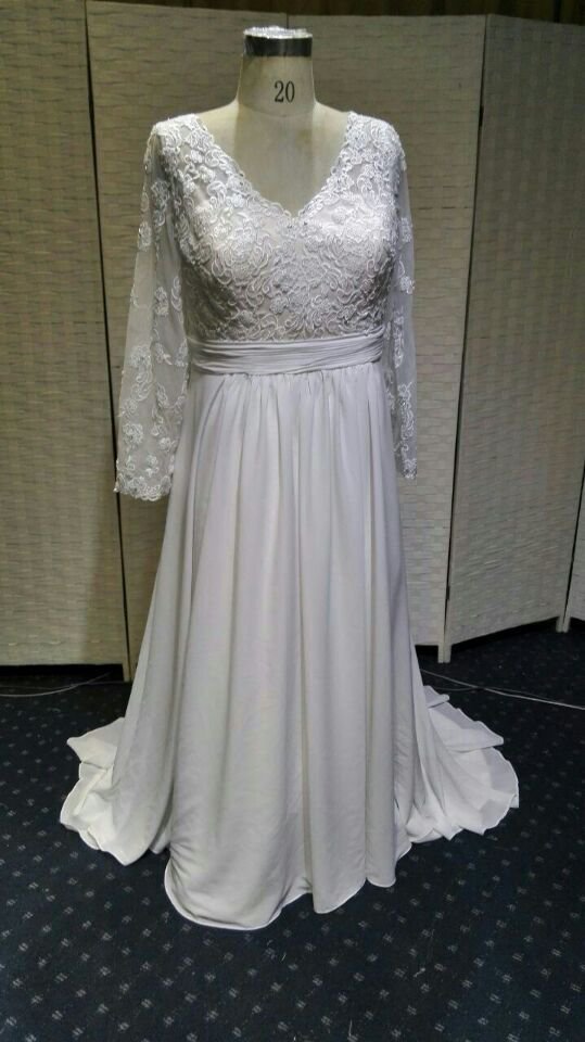 Darius Cordell PS1429x Custom Plus Size Wedding Gown with Long Sleeves
