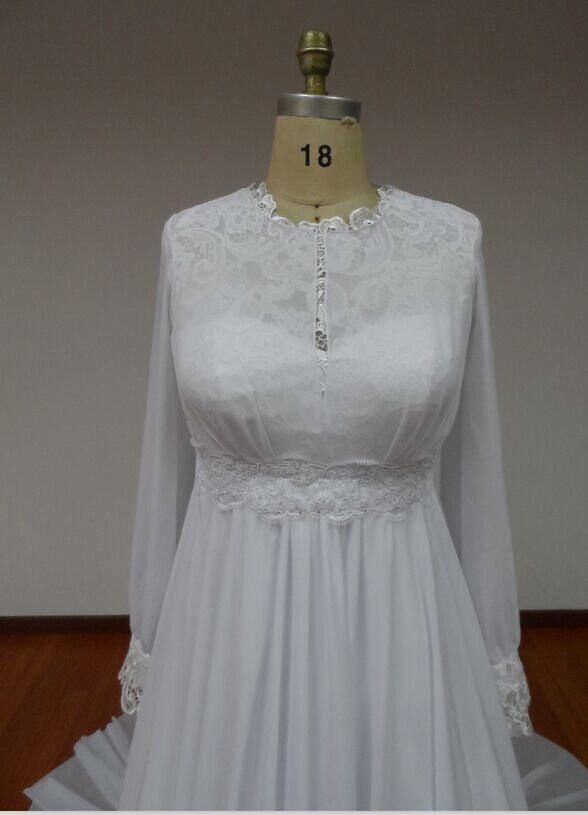 Darius Cordell Style 1429x Modest Plus Size Wedding Gown with Long Sleeves