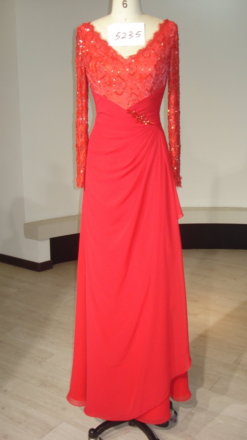 Style 5235 - Long Sleeve Mother of the Bride Evening Dresses