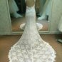 Illusion halter bridal dresses with Flower appliques