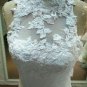 Illusion halter bridal dresses with Flower appliques