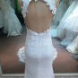 Illusion halter bridal dresses with Flower appliques