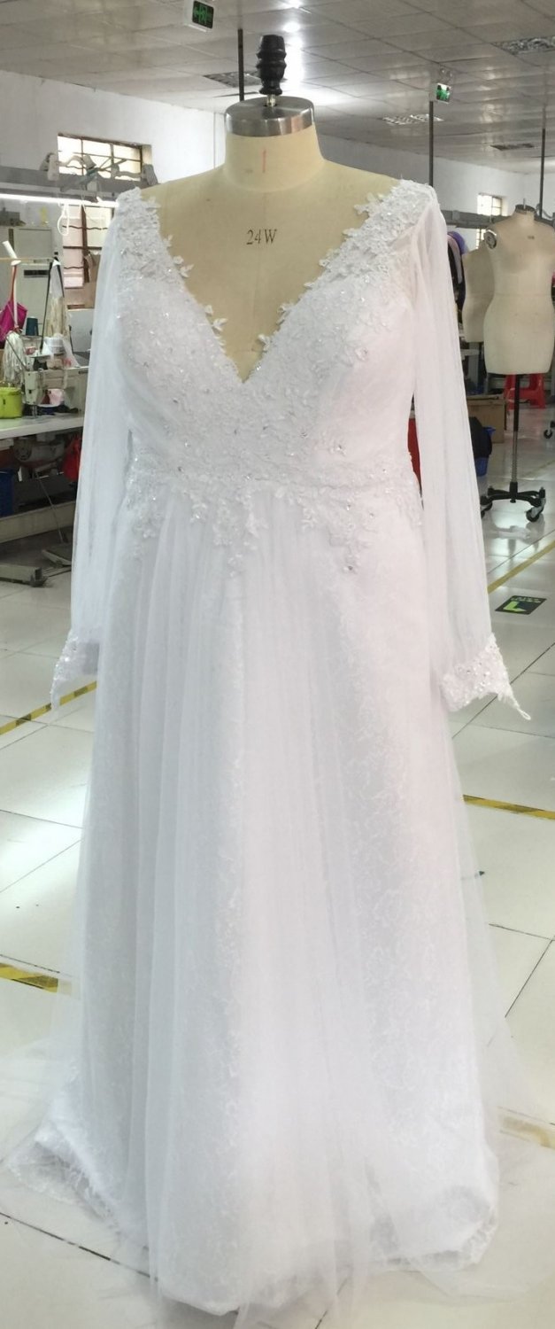 C1431A - Long sleeve Plus Size Wedding Dresses - Darius Cordell