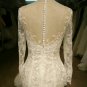 Darius Long sleeve lace wedding gown with Illusion neckline