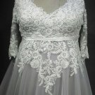 #C2017-ping Three Quarter length sleeve plus size wedding gown from Darius Customs