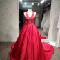 #LE1197 Sleeveless red lace ball gown from Darius Customs