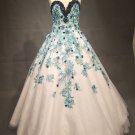 #C2017-Andreas Strapless Blue Flower ball gown from Darius Customs #C2017-Andreas Strapless Blue Flower ball gown from Darius Customs