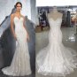 Strapless lace wedding dress