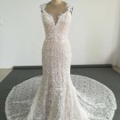 Cap sleeve embroidery wedding dress