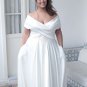 Style #4e6f - off the shoulder plus size wedding dresses