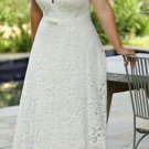 Style #5ba8 - plus size v-neck lace wedding dresses