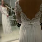 #9d65 - backless plus size wedding dresses -