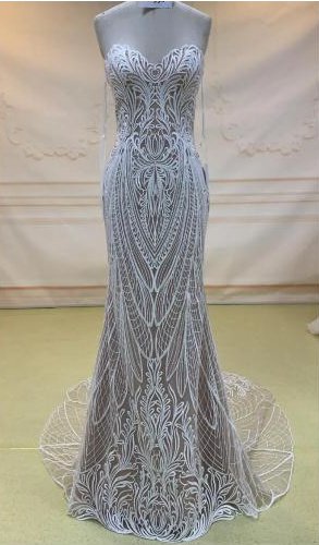 Style #VNDM338 - Strapless nude and ivory wedding dresses from Darius Cordell