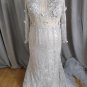 C2021KBables Platinum grey plus size long sleeve wedding gown