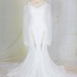 LK1205 - Long sleeve wedding gown with detachable train from DARIUS COUTURE