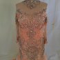C2021-DionysiaRS - Long sleeve pastel blush plus size wedding gown