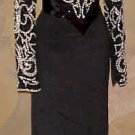 Darius Cordell - Long sleeve black pageant evening gown Darius Cordell - Long sleeve black pageant evening gown