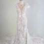 C2023-Laprel - Inspired short cap sleeve v-neck wedding gown
