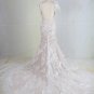 C2023-Laprel - Inspired short cap sleeve v-neck wedding gown