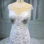 Style ED001 - short cap sleeve embroidered fit-to-flare wedding gown