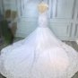 Style ED001 - short cap sleeve embroidered fit-to-flare wedding gown