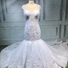 Style ED001 - short cap sleeve embroidered fit-to-flare wedding gown