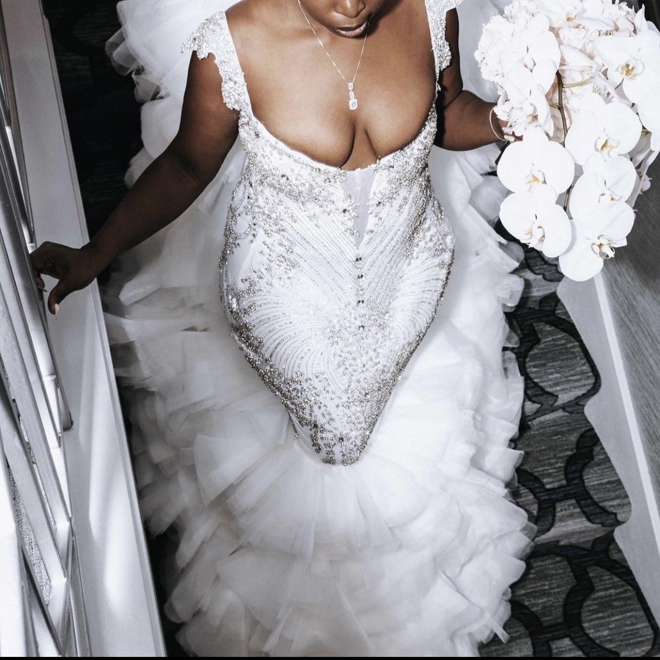 Darius Cordell - crystal beaded plus size wedding gowns