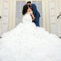 Darius Cordell - off the shoulder plus size wedding gown with swarovski crystal beads