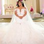 Darius Cordell - off the shoulder plus size wedding gown with swarovski crystal beads