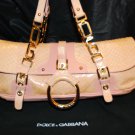 Dolce & Gabbana snakeskin & gold hardware handbag authentic