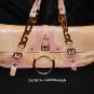 Dolce & Gabbana snakeskin & gold hardware handbag authentic
