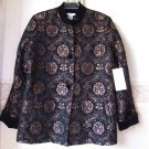 LAURA  ASHLEY  BLACK AND GOLD JACKET SIZE S