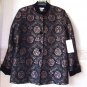 LAURA  ASHLEY  BLACK AND GOLD JACKET SIZE S
