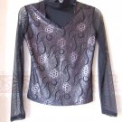 EVENING BLACK BLOUS SIZE S