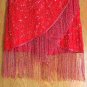 B2 & US EVENING  RED SILK DRESS SIZE S