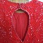 B2 & US EVENING  RED SILK DRESS SIZE S