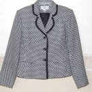 HERRINGBONE BLACK AND WHITE WOMENS JACKET SIZE 4P.