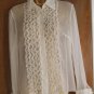 INC IVORY SILK WOMENS BLOUSE SIZE 4