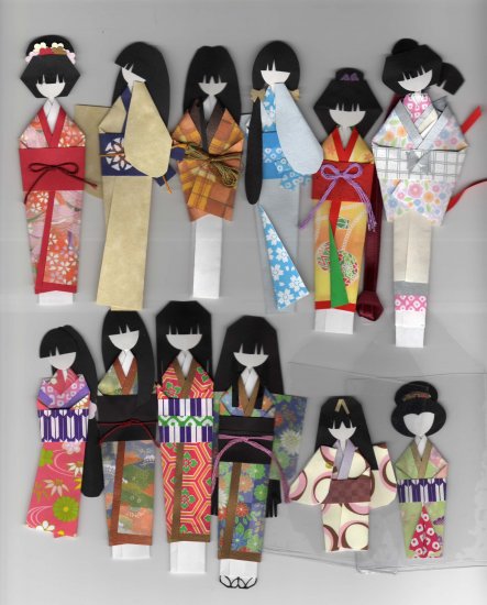 ORIGAMI JAPANESE DOLLS 