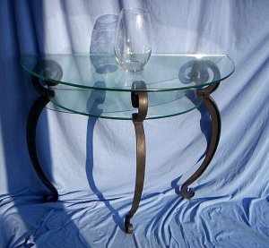 Glass Top Hall Table