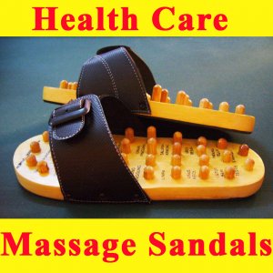 Reflexology Wooden Massage Sandals *Size S* Ship to Worldwide
