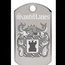 Custom Engraved Coat of Arms Dog Tag Pendant With jpg Image