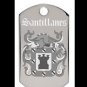 Custom Engraved Coat of Arms Dog Tag Pendant With jpg Image