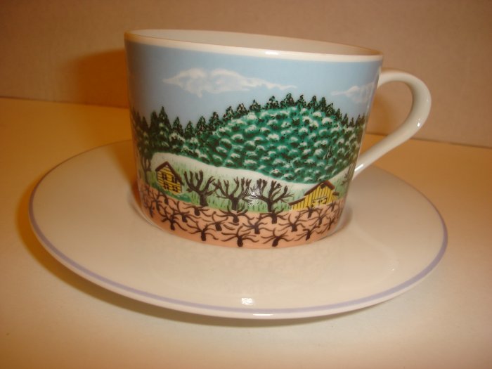 Block Spal Portugal Napa Valley Pattern Winter Cup & Saucer Set